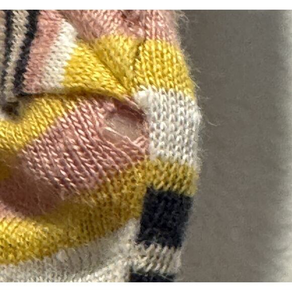 FRAME Women’s Size Small Striped Linen Tee Top Lightweight Multi Color READ - Picture 4 of 6